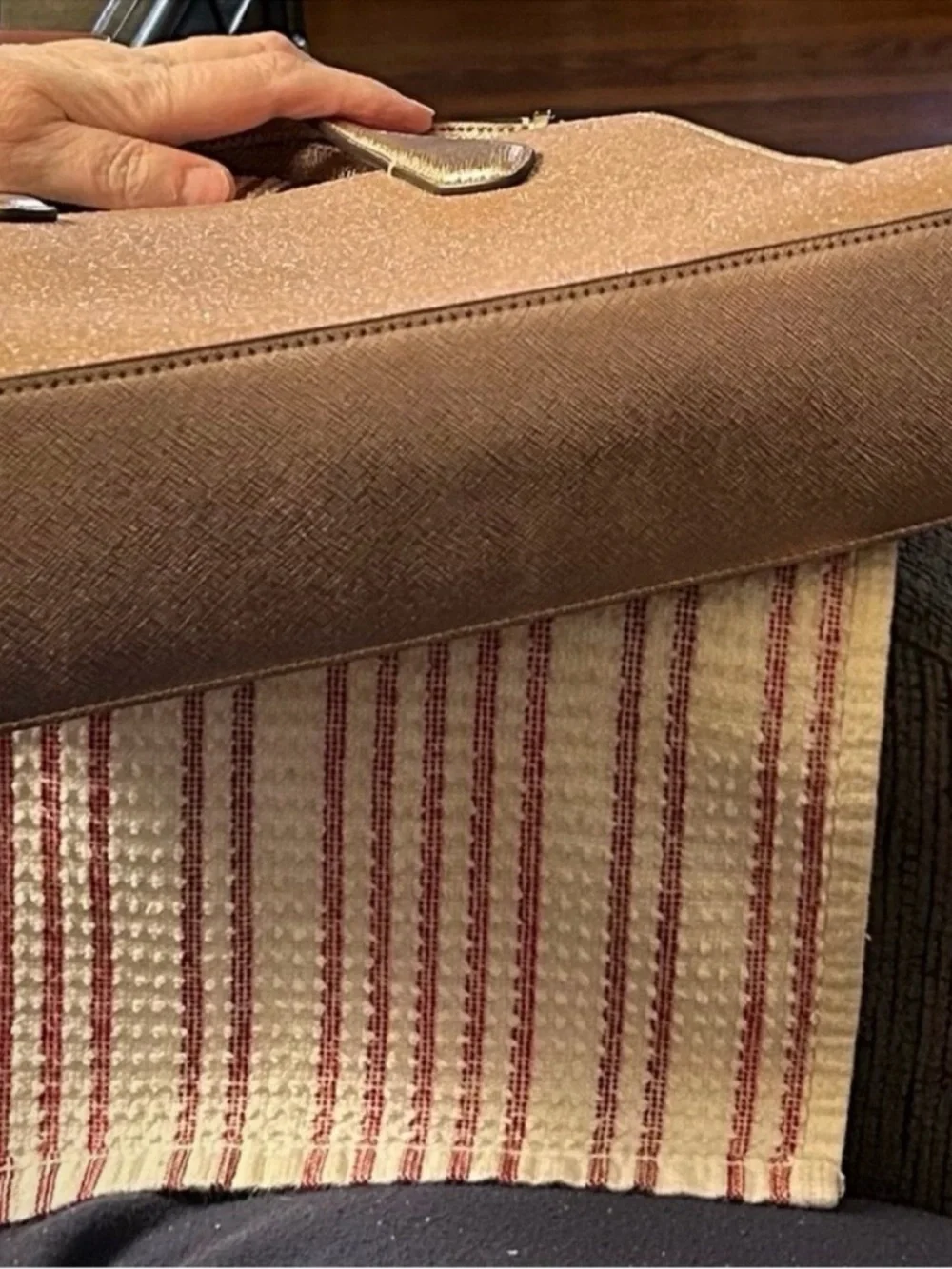 kate spade Rose Gold Glitter Dome Satchel Bag